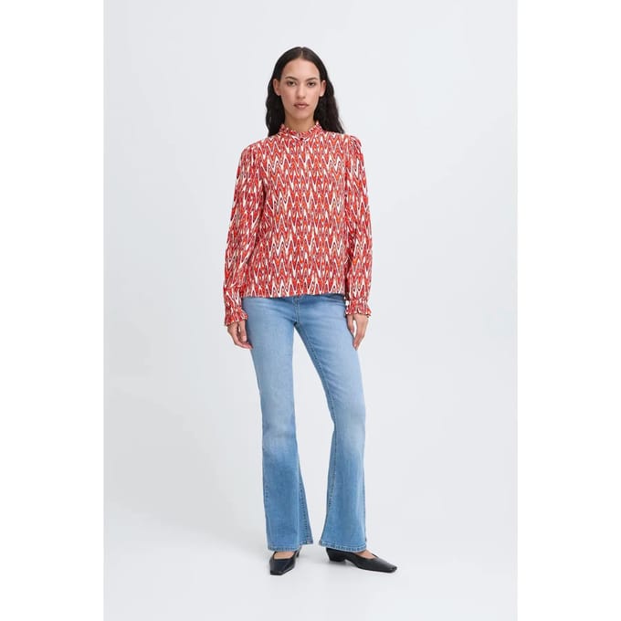 Damesblouse met lange mouwen Ichi Lueca