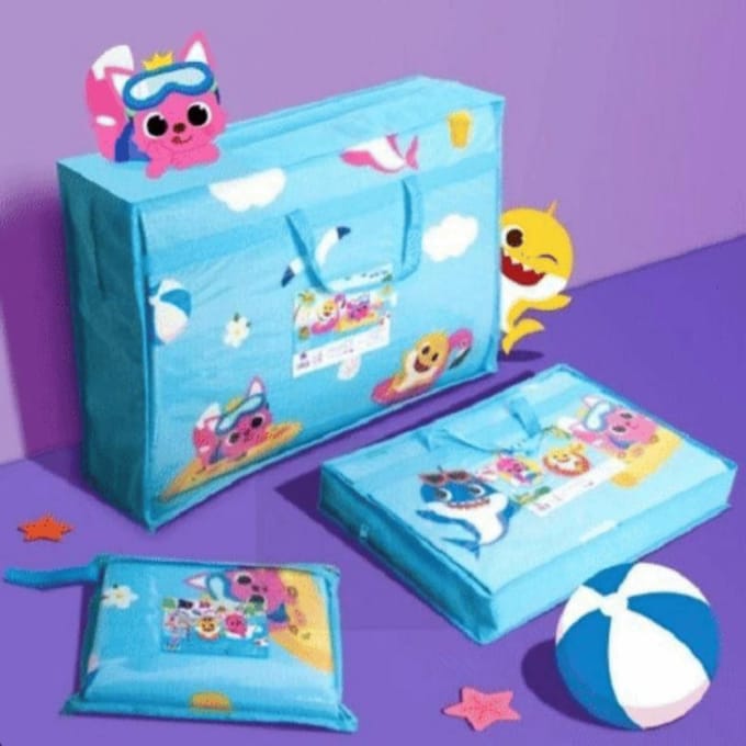 Pinkfong Baby Shark Picknickmat 90cm x 80cm x 2 stuks Kinderen blue