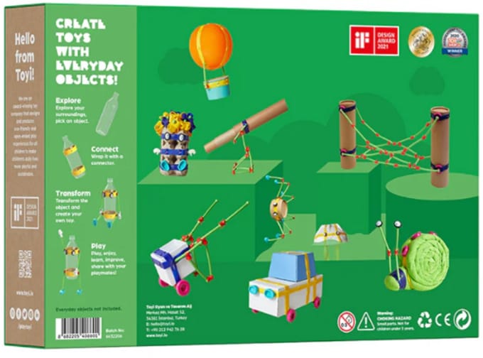 TOYI Bouwpakket Basic 80 - Creatieve knutselset van gerecycled kunststof