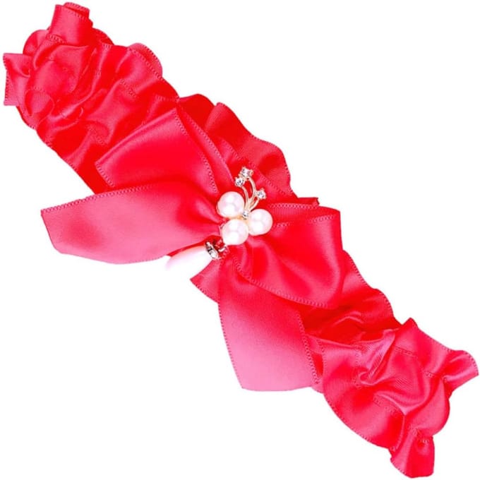 Bruid Kousenband - Bruiloft Accessoire - Feestelijk Gebeuren - Hoog Elastisch Materiaal - Verstelbaar - Paars