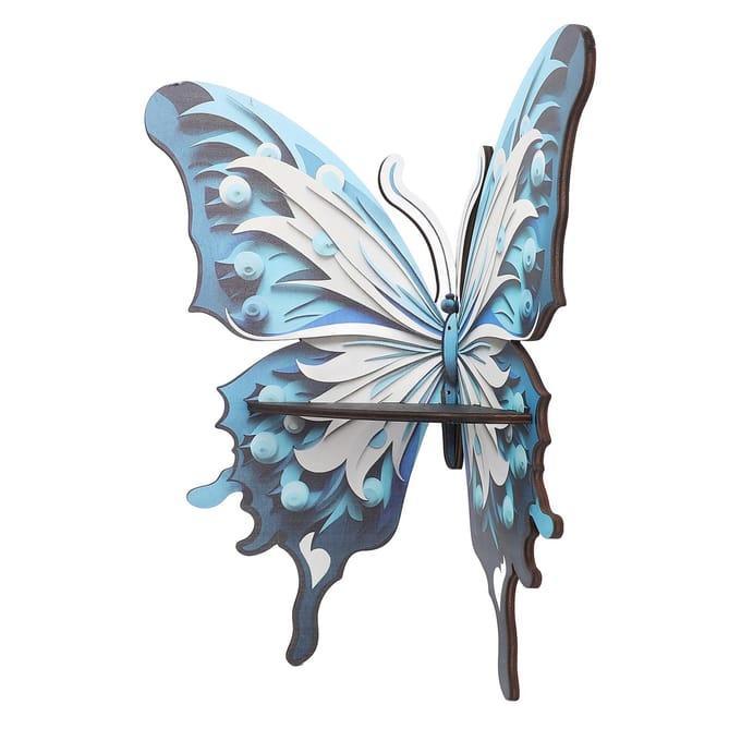 Vlinder Hoekplank Esthetische Display Multifunctionele Houten Vlinder Opbergplank voor