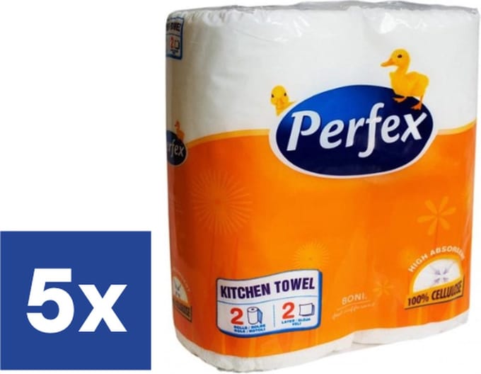 Perfex Keukenrol 2-laags - 5 x 2 stuks