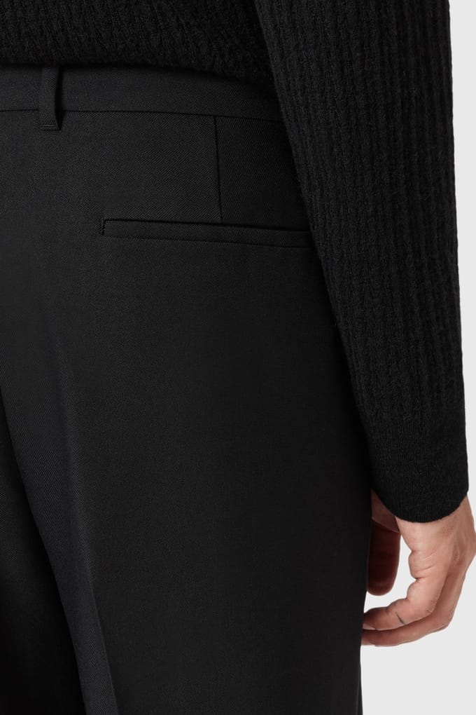 AllSaints Kido Trouser Black Maat: W38 | Tailored Broeken Outlet | Heren | Zwart