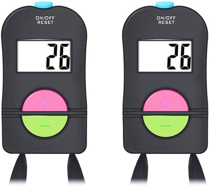 Digitale Hand Tellers - Clicker Teller - Activiteiten Tellen - Met Geluid - 2 Stuks - Zwart