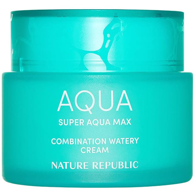 Nature Republic Super Aqua Max Crème Aqueuse pour Peaux Mixtes 120ml (Taille Jumbo) blue