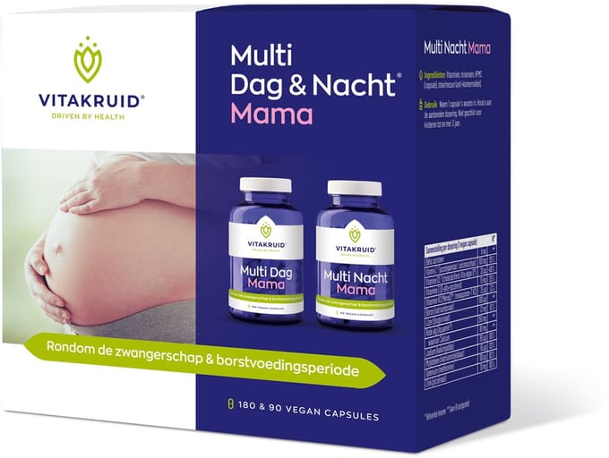VitaKruid Multi Dag & Nacht Mama Capsules - 180 (Dag) + 90 (Nacht) capsules - Multipreparaat