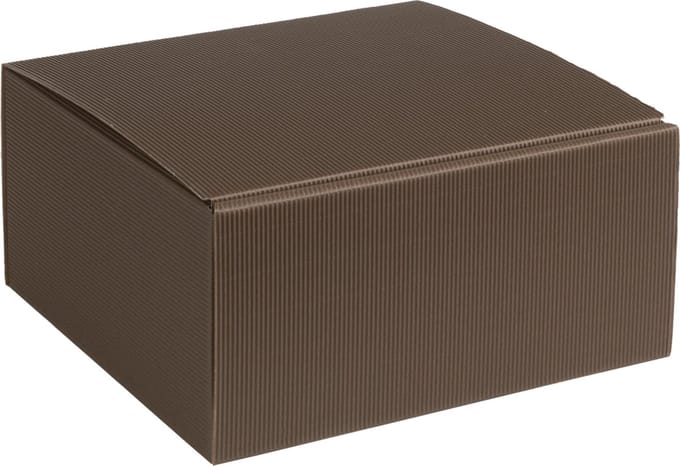 Geschenkdoos ribbelkarton 20x19x10cm BRUIN (35 stuks)