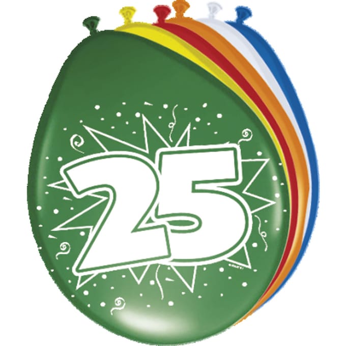 25 Jaar Ballonnen - 8 stuks