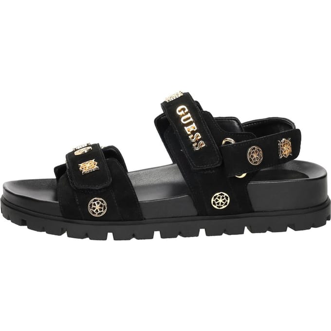 Guess Florizi Sandalen Plat - Zwart - Maat 37