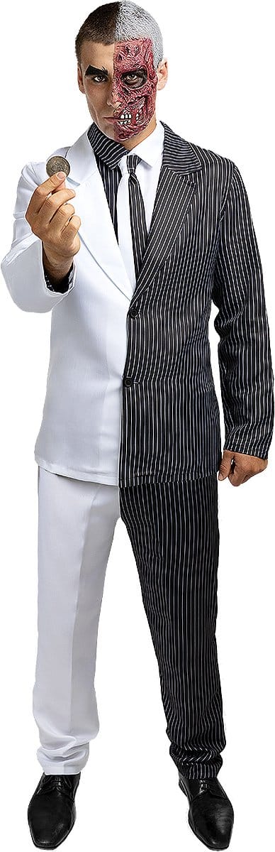 FUNIDELIA Two-Face kostuum - Batman voor mannen - Maat: XL - Wit