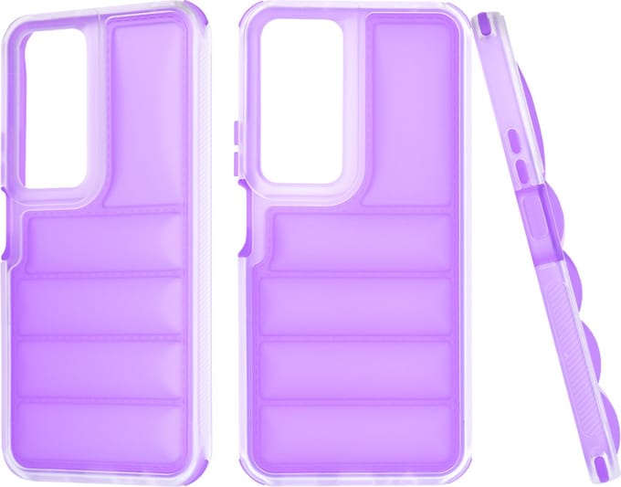 Hoesje geschikt voor HONOR 90 Smart/X7b - Techsuit Wave Shield Shockproof Hard Case Back Cover - Paars