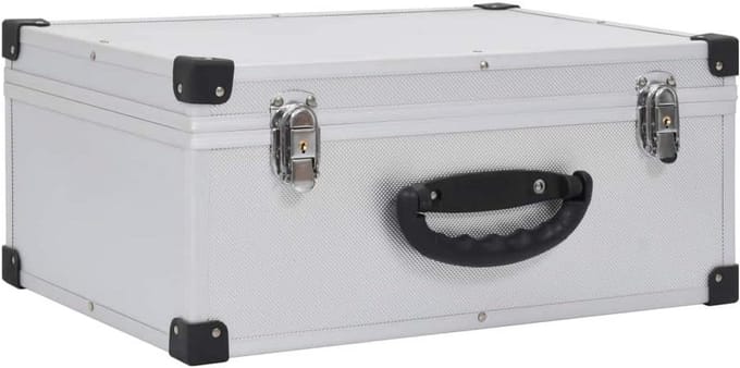Robuuste CD Opbergkoffer met Aluminium Afwerking en Slot