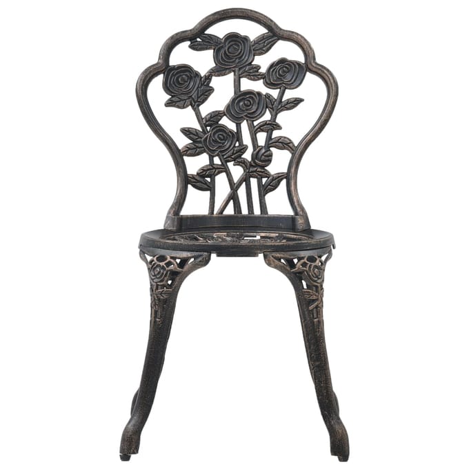 vidaXL - Bistrostoelen - 2 - st - gietaluminium - bronskleurig