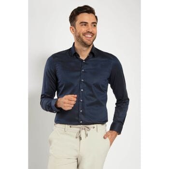 Suitable Overhemd Donkerblauw (navy) 270-5 - Maat 40 - Heren - Casual Shirt