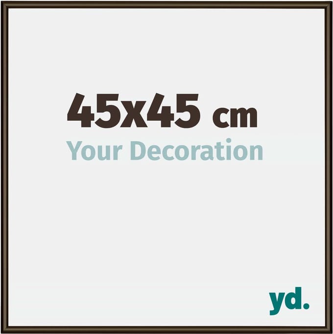 Your Decoration - Fotolijst 45x45 cm - Aluminium - Walnoot Structuur - New York