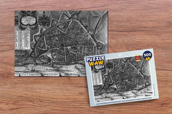 Puzzel Plattegrond - Nijmegen - Historisch - Legpuzzel - Puzzel 500 stukjes - Stadskaart