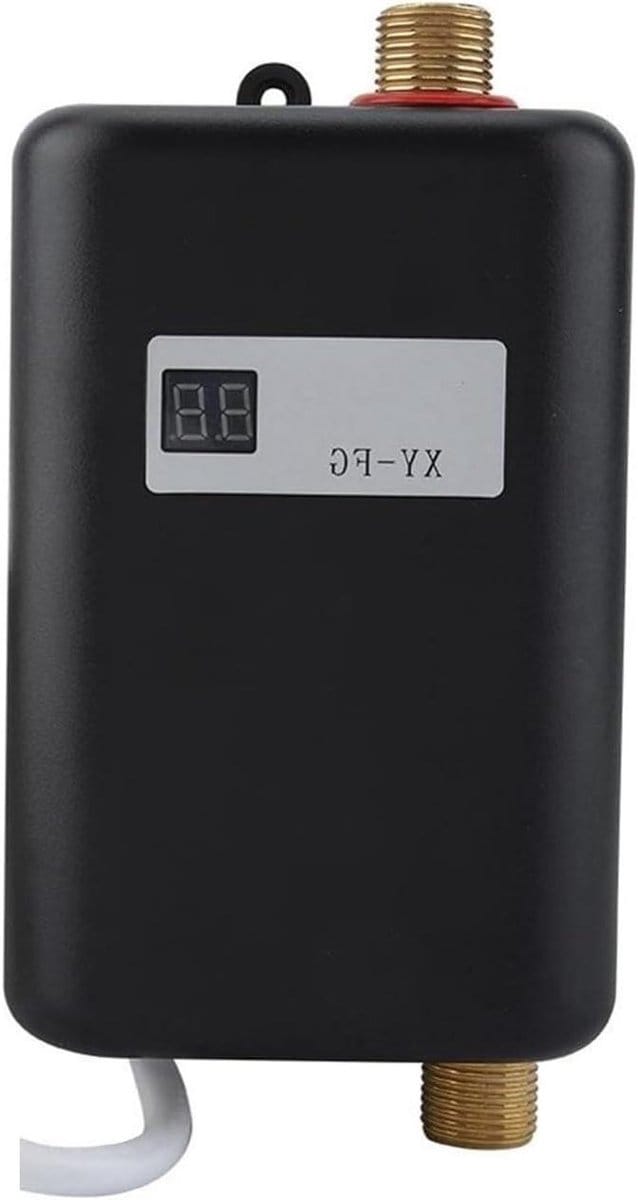 Elektrische Boiler - Doorstromer Verwarming - Direct Warm Water - Compact Formaat - 3400W - Zwart