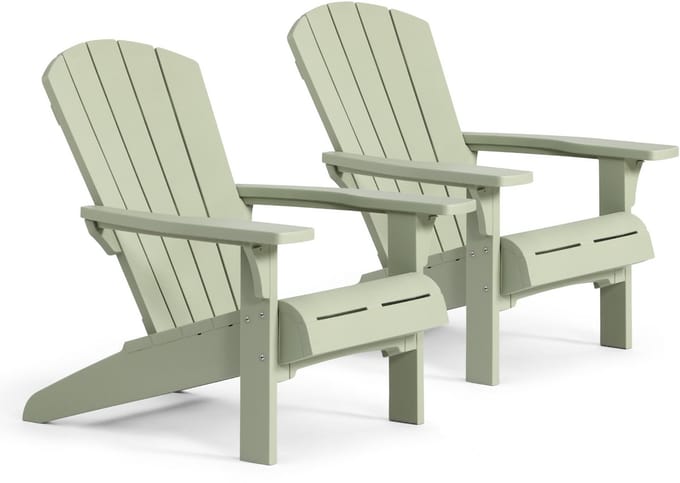 Keter Troy Adirondack Tuinstoel - 2 stuks - 81x93x96,5cm - Groen