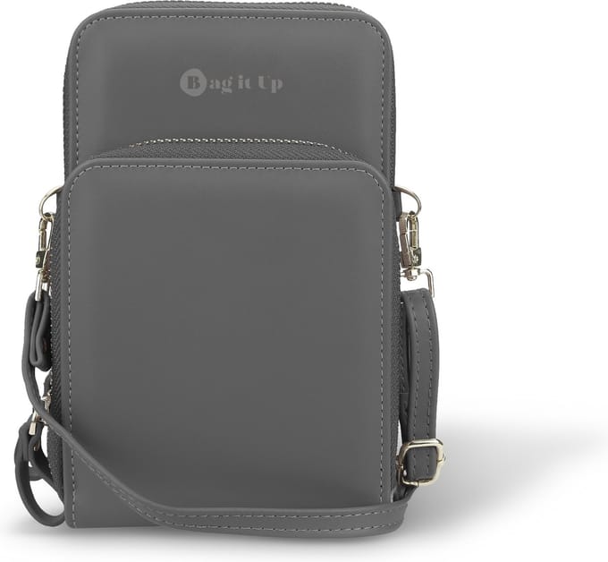 Bag it Up! Tas - Crossbody Tas - Imitatieleer - Grijs
