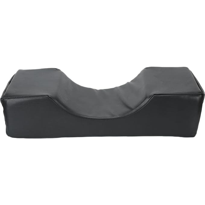 Oreiller de Main Élastique en Forme de U pour Art des Ongles Domestique Extension de Cils Repose-Oreiller PU Noir
