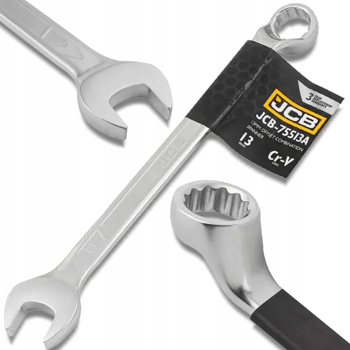 JCB Ringsleutel 13mm 75° Gebogen 12-kant CrV