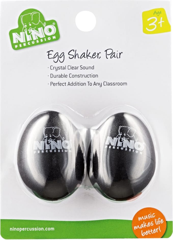 Meinl Egg Shaker Set NINO540BK-2, zwart, 2 pcs - Shaker
