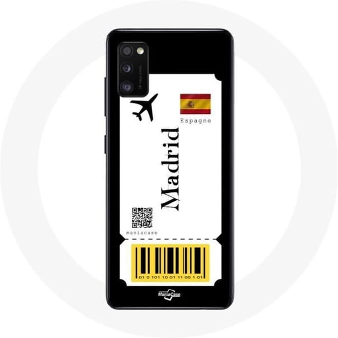 Coque Samsung Galaxy A41 Billet d'avion Madrid