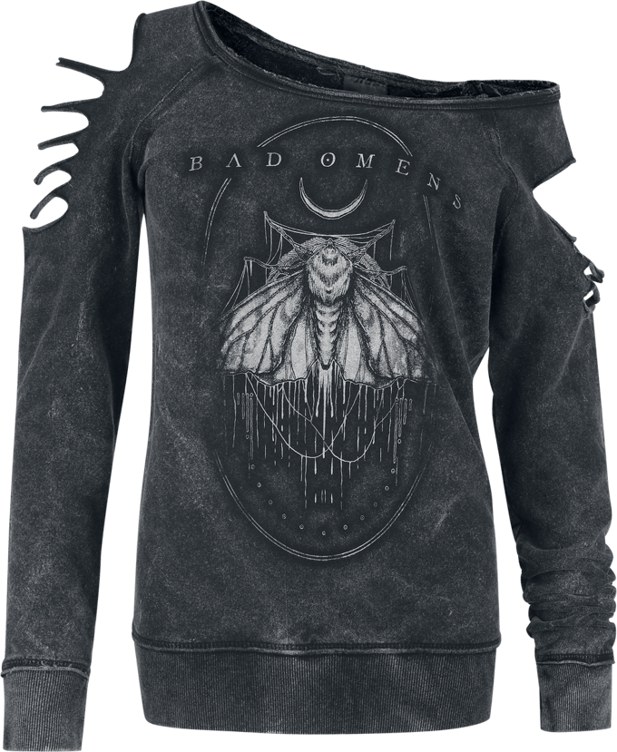 Bad Omens Sweatshirts - Moth - S tot XXL - voor Vrouwen - antraciet