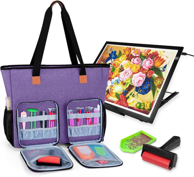 Draagtas voor Diamond Painting Accessoires en A3 Light Pad
