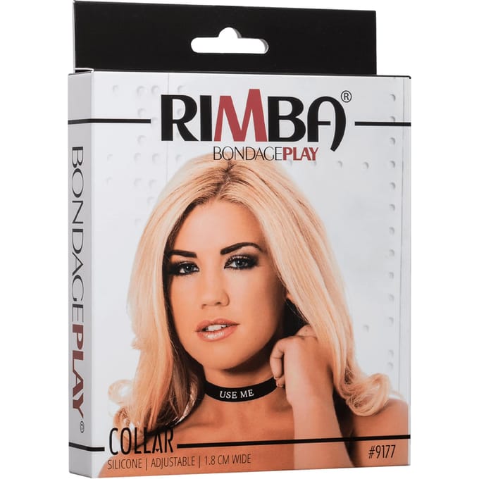 Rimba - Halsband - Collar Met Tekst - USE ME - Siliconen - Zwart