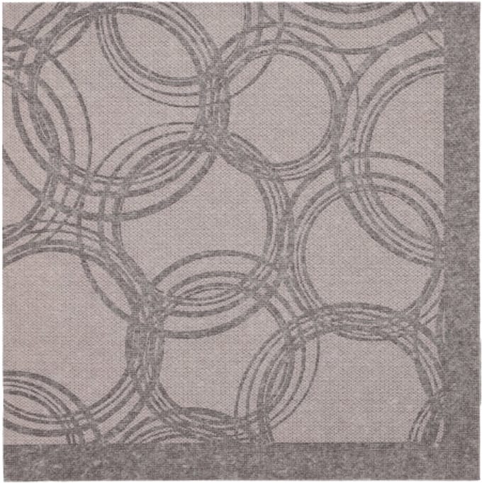 50 Servetten ROYAL Collection 1/4 vouw 40 cm x 40 cm grijs Bubbles