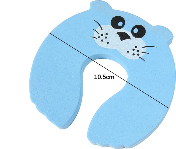 Deurstopper - Foam - Blauw - Kinderveiligheid - Deurbeschermer - Dier - Deurklem
