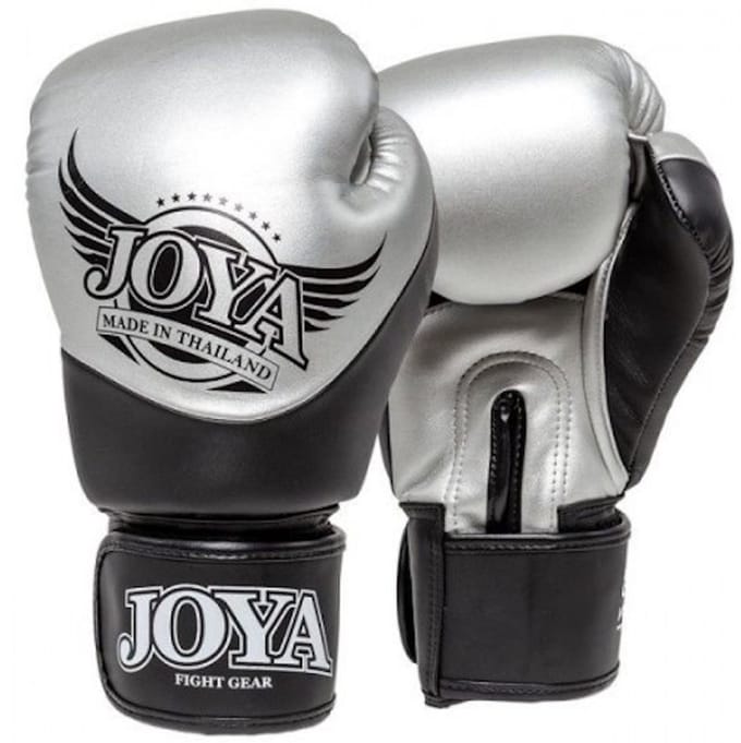 Joya Bokshandschoenen Pro Thai Silver Black van Joya Fightgear - 16 OZ