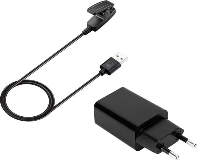 Oplader met adapter geschikt voor Garmin Lily 1 - Strap-it Oplaadkabel - charger - lader