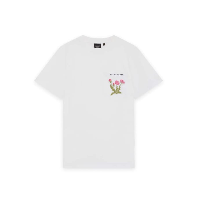 Geborduurde T-shirt met print Lyle & Scott