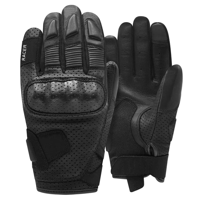 Leren motorhandschoenen voor de zomer Racer Meta2 Evo