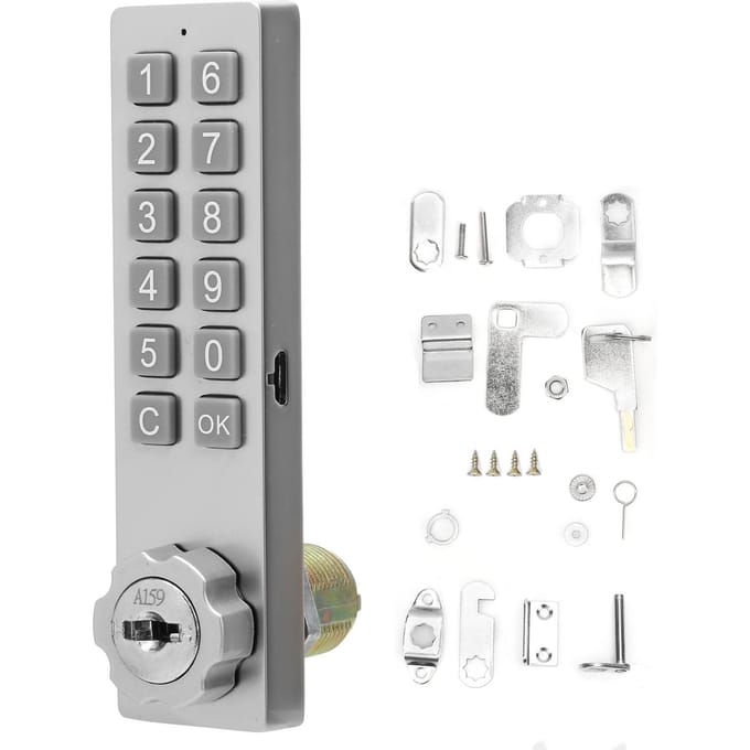 Toetsenbord Kastslot Wachtwoord Sleutel Ontgrendeling Zinklegering Beveiliging Met Montageaccessoire white