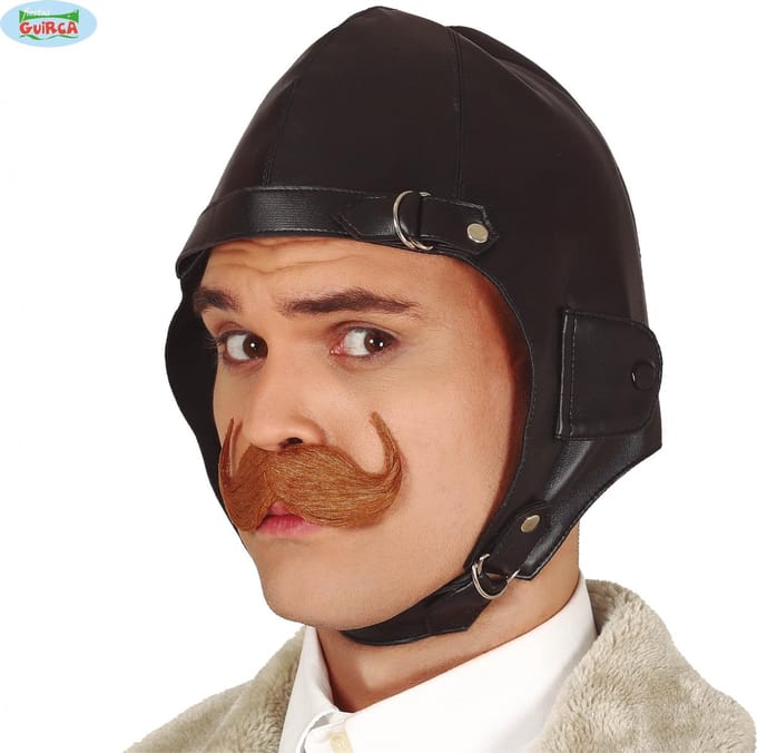Fiestas Guirca Helm Piloot Heren Zwart Leer One-size