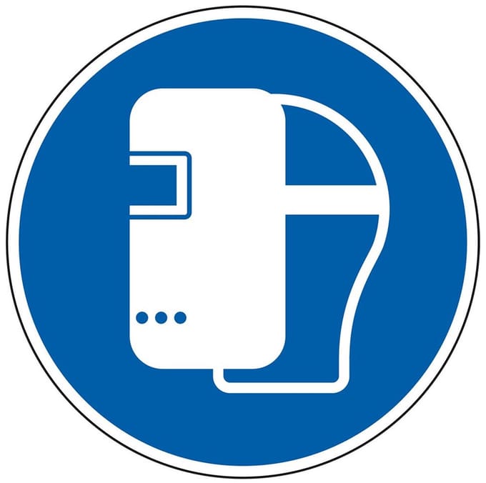 Lasmasker verplicht sticker - ISO 7010 - M019 300 mm