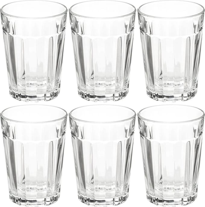 Secret de Gourmet Drinkglazen Lorenz - 12x stuks - 250 ml - transparant glas - Waterglazen