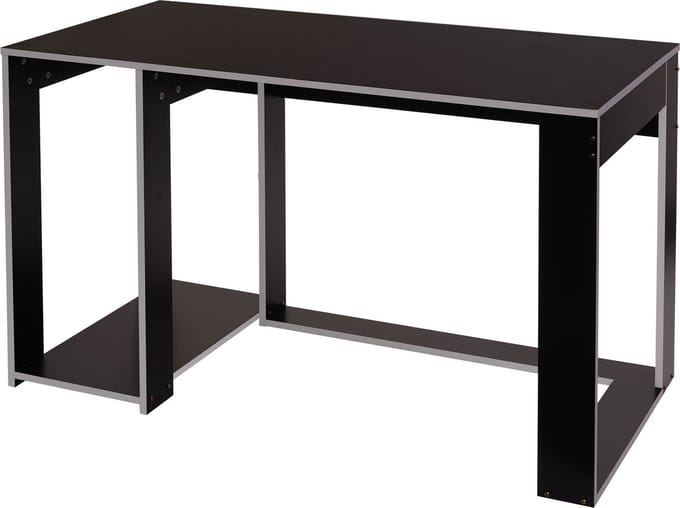 Bureau MCW-J26, computerbureau, bureau, 120x60x76cm ~ zwart-grijs
