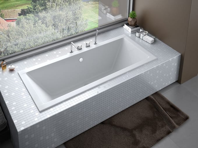 Badland QUADRO SLIM ligbad 155 x 70 cm wit