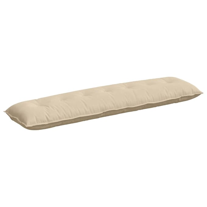 vidaXL - Rugkussen - Crèmekleurig - 200 - x - 50 - cm - Microvezel - Stof