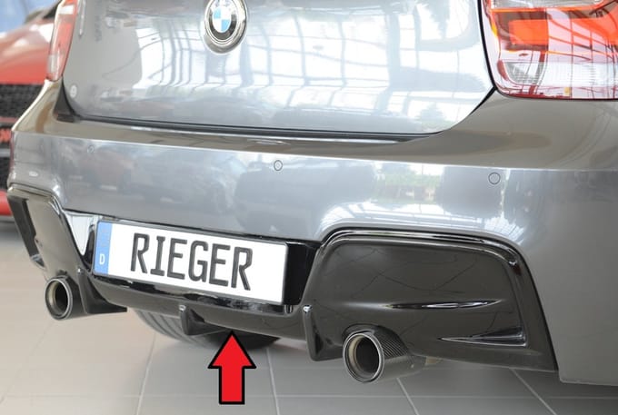RIEGER - BMW F20 F21 M135i 2012-2015 - PERFORMANCE DIFFUSER 2 TIPS - GLOSS BLACK