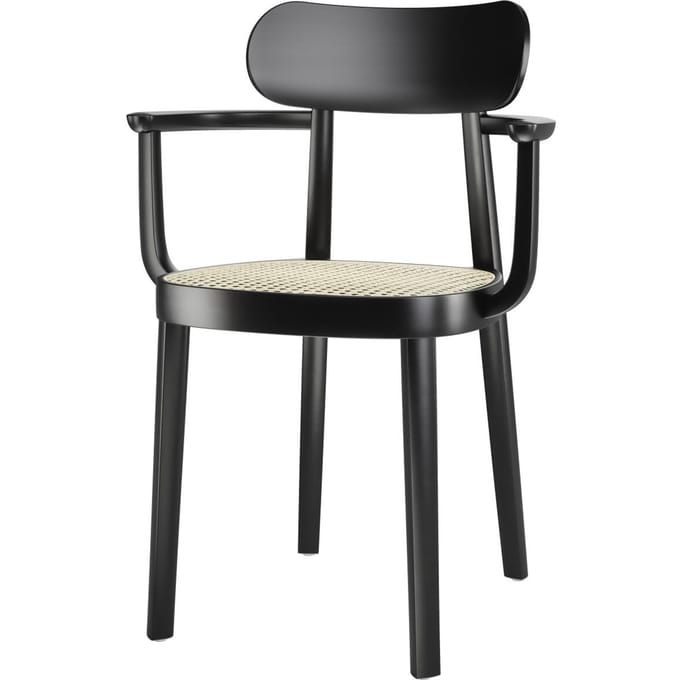 Thonet 118 F Armleunstoel - Beuken zwart gebeitst