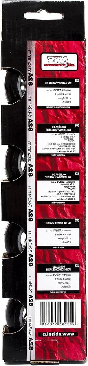 Nils inliner inline rollers skates skates skaterollen 4 stuks (zwart, 70x24)
