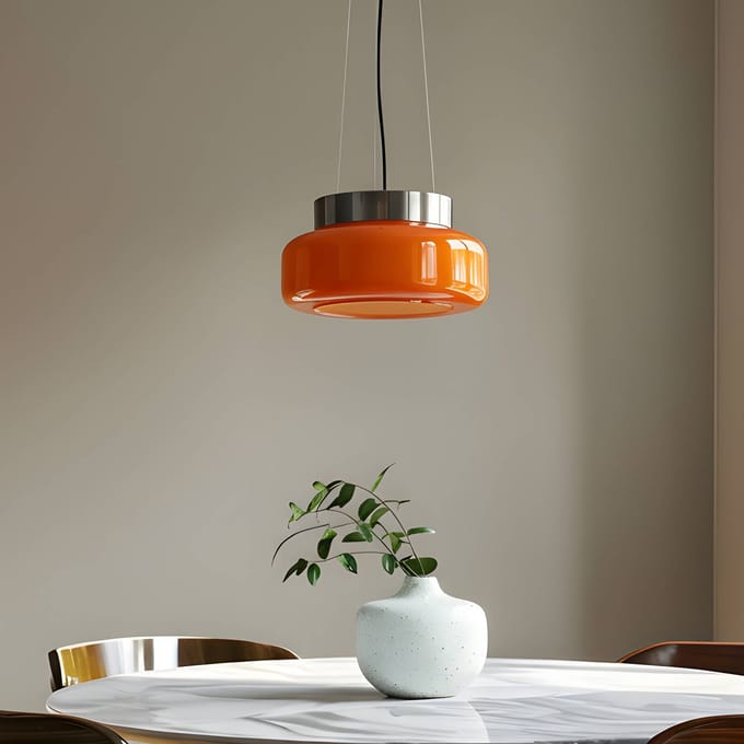 ALDEX Hanglamp BonBon, oranje, Ø 25 cm, glas