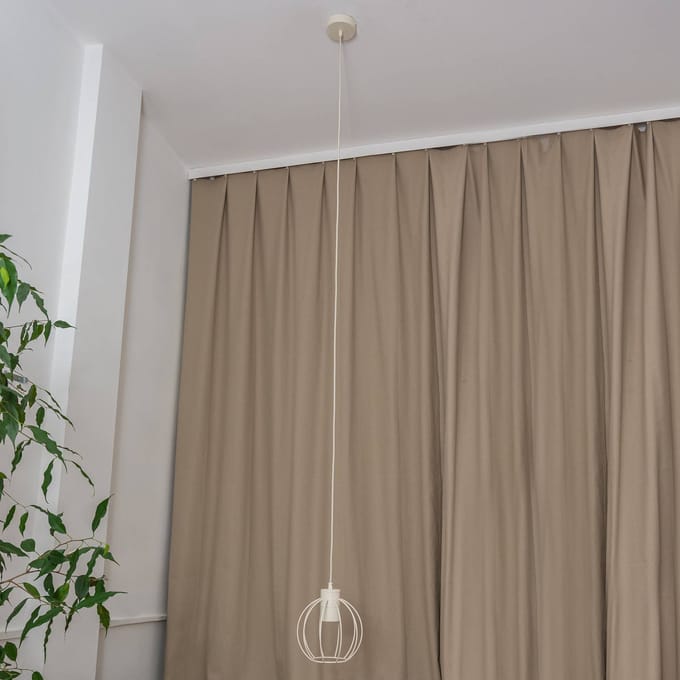 HELAM STARLIGHT hanglamp, roomwit, 1-lamp, Ø 18 cm, metaal