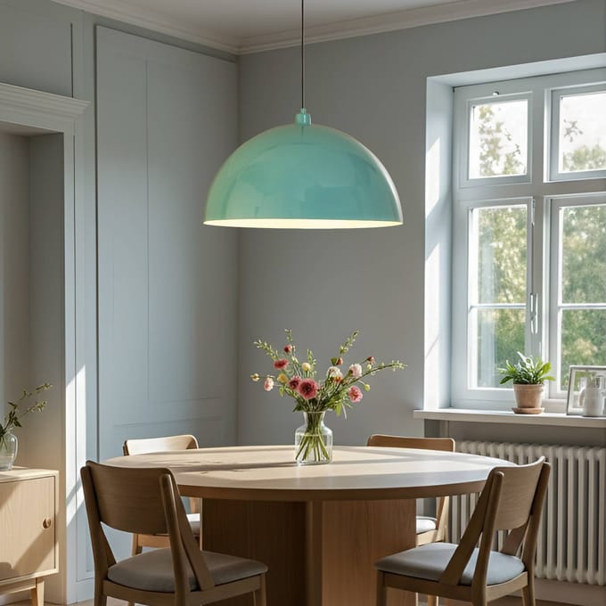 Opviq Hanglamp Kure, turquoise, metaal, Ø 60 cm, E27