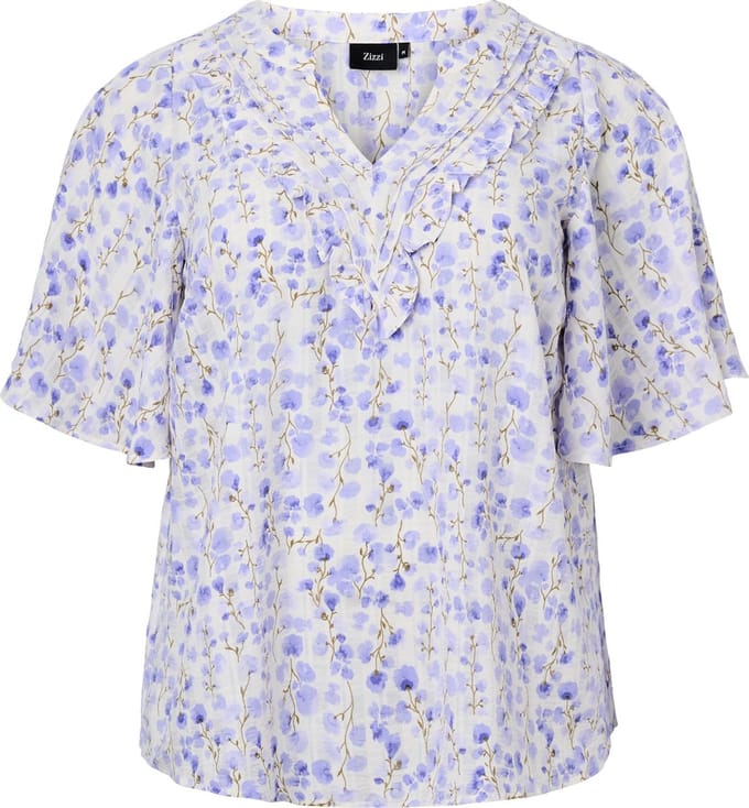ZIZZI MYARA, 1/2, BLOUSE Dames Blouse - White - Maat S (42-44)